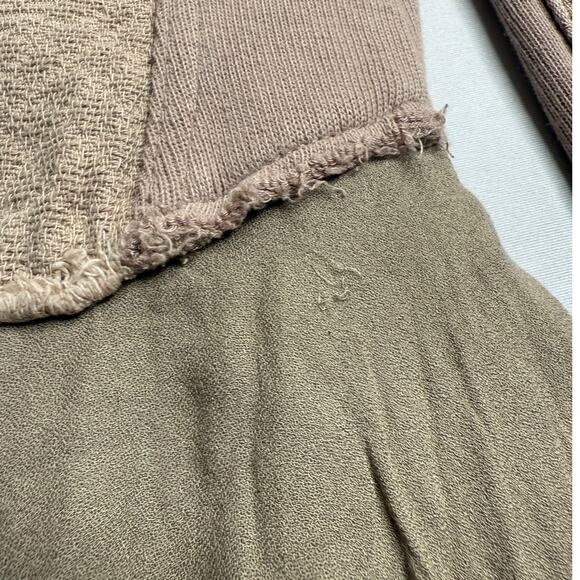 RARE Free People Military Ruffles Jacket Taupe Size 10 - Picture 8 of 10